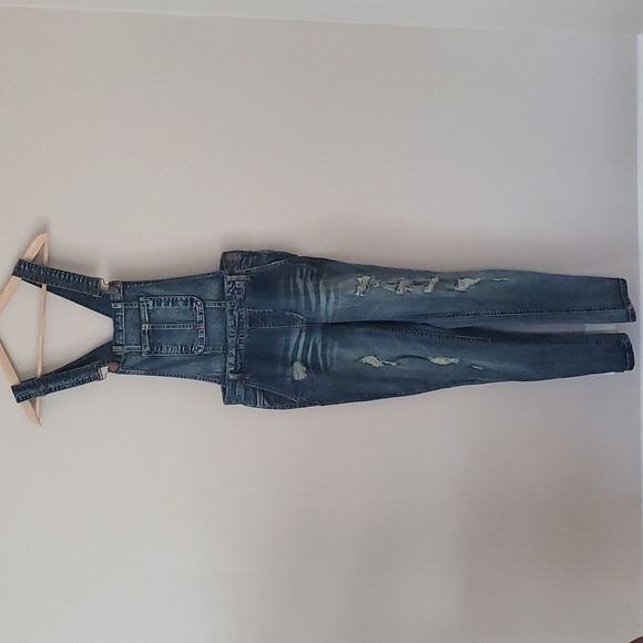 Dollhouse Jean Distressed Bib Overalls - Picture 2 of 16